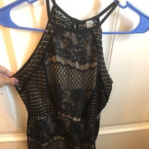 Black Lace Formal Bodycon Dress